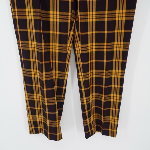 Wilfred Aritzia Darontal Yellow Plaid Pull On Pants Size 6 Academia Preppy - Picture 6 of 13